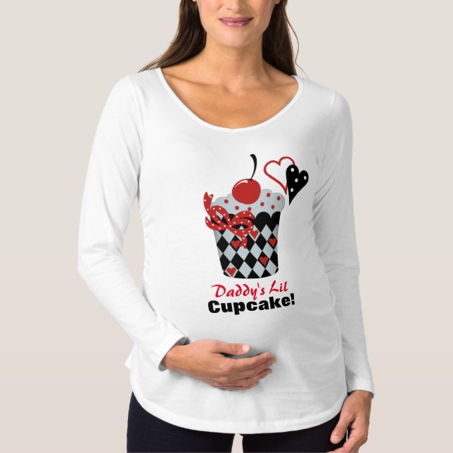 Daddy's Lil Cupcake Maternity Shirt (Vorderseite)