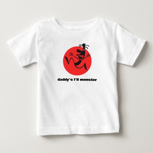 "Daddy's l'il monster" Baby T-shirt (Vorderseite)