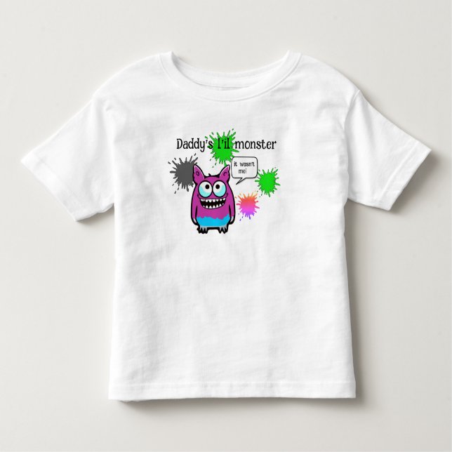 Daddy's l'il-Monster Kleinkind T-shirt (Vorderseite)
