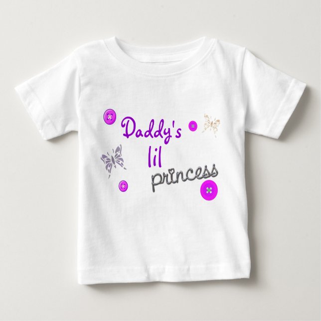 Daddys lil Princess Baby T-shirt (Vorderseite)
