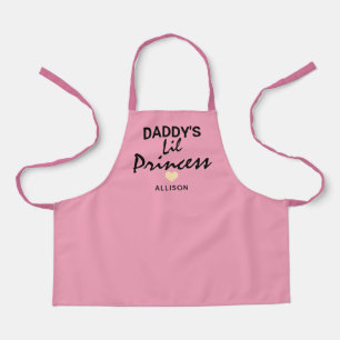 Daddy's Lil Princess Pink Herz Personalisierte Kin Schürze