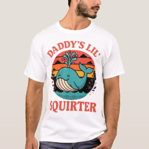 Daddys Lil Squirter Retro-Wal-Illustration T-Shirt
