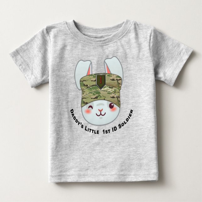 "Daddy's Little 1st ID Soldier" Baby T-shirt (Vorderseite)