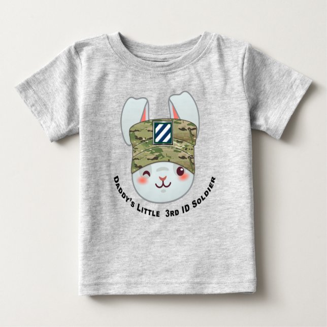 "Daddy's Little 3rd Infantry Division Soldier" Baby T-shirt (Vorderseite)