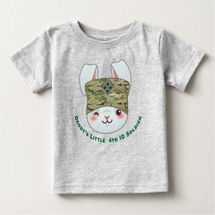"Daddy's Little 4th Infantry Division Soldier" Baby T-shirt