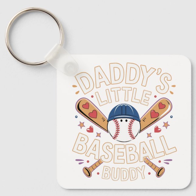 Daddy's Little Baseball Buddy Graphic Schlüsselanhänger (Vorderseite)