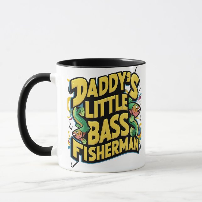 Daddys Little Bass Fisherman Tasse (Links)