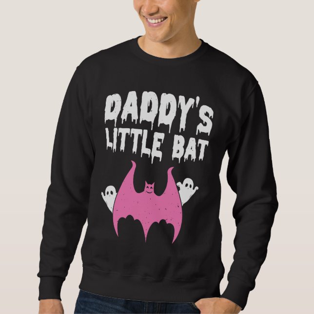 Daddy's Little Bat Spooky Halloween Family Bat Lov Sweatshirt (Vorderseite)