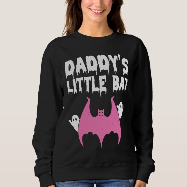 Daddy's Little Bat Spooky Halloween Family Bat Lov Sweatshirt (Vorderseite)