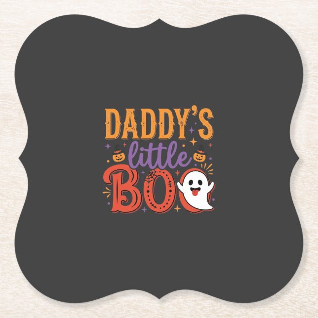 Daddy's Little Boo Halloween-Geister-Design Untersetzer (Vorderseite)