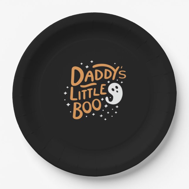 Daddy's Little Boo, Happy Halloween Pappteller (Vorderseite)