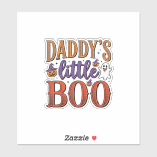 Daddys Little Boo Vintage Halloween Aufkleber