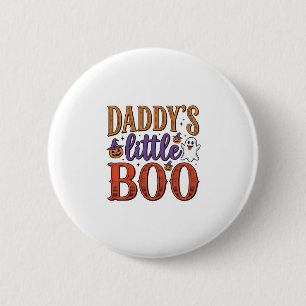 Daddys Little Boo Vintage Halloween Button