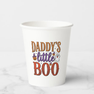 Daddys Little Boo Vintage Halloween Pappbecher