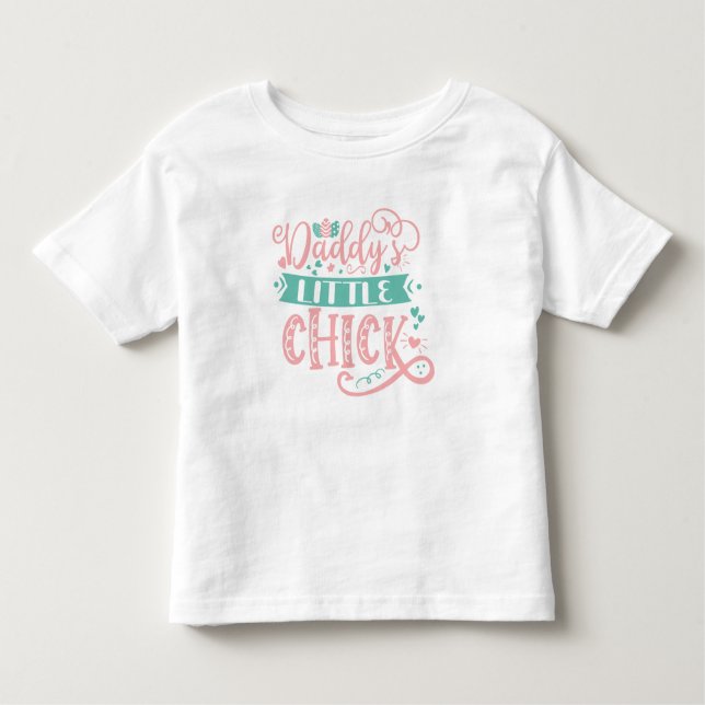 Daddys Little Chick Niedlich Girly Ostern Kleinkind T-shirt (Vorderseite)