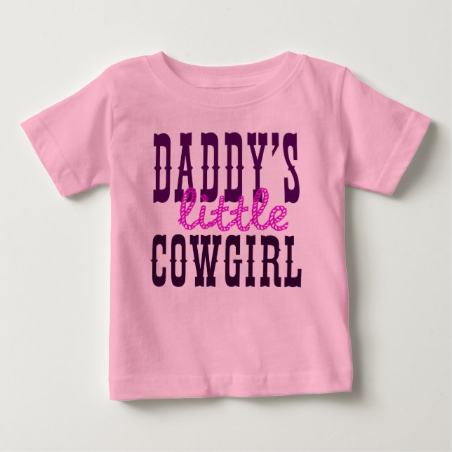 Daddy's Little Cowgirl Baby T-shirt (Vorderseite)