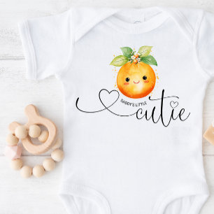 Daddy's Little Cutie Zitrusorange Baby Strampler