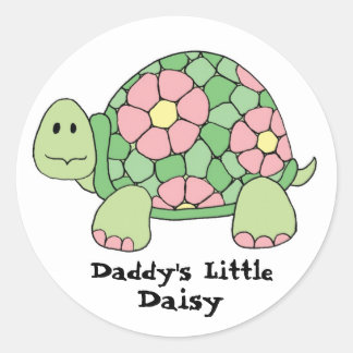 Daddy's Little Daisy Runder Aufkleber