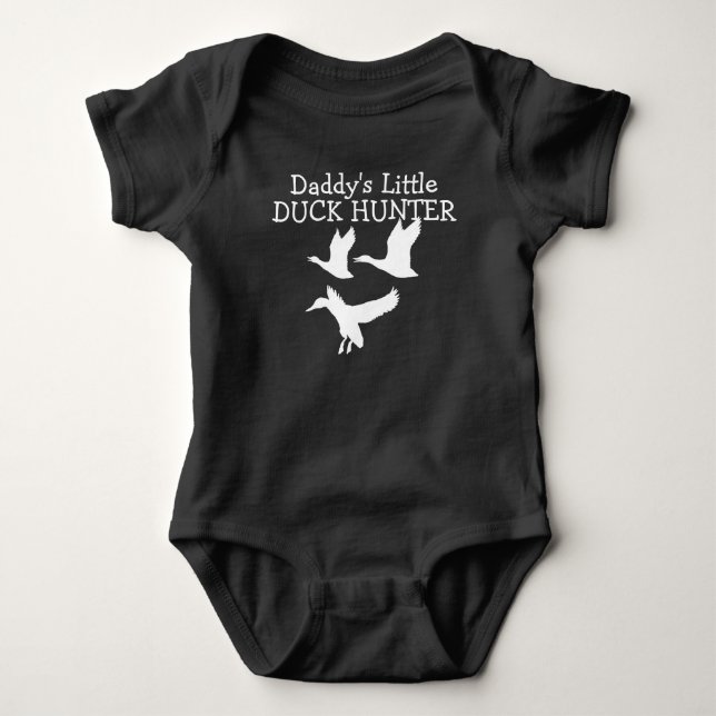 Daddys Little Duck Hunter Baby Bodysuit Strampler (Vorderseite)