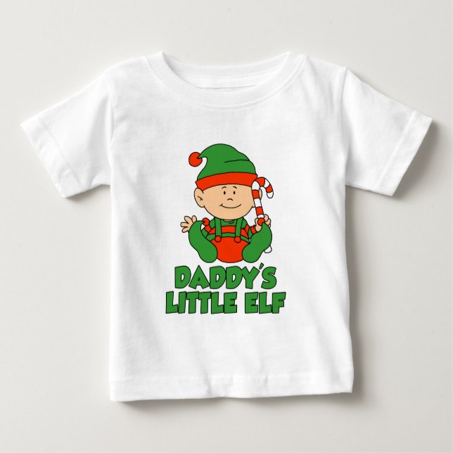 Daddy's Little Elf Baby T-shirt (Vorderseite)