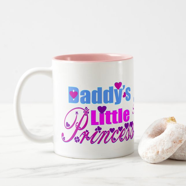 ✔ Daddy's Little Fab Zweifarbige Tasse (Mit Donut)