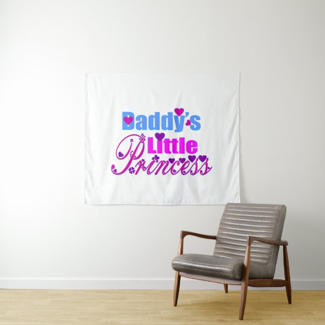 👸 Daddy's Little Fabulous Wall Tapest Wandteppich (Beispiel (Horizontal))