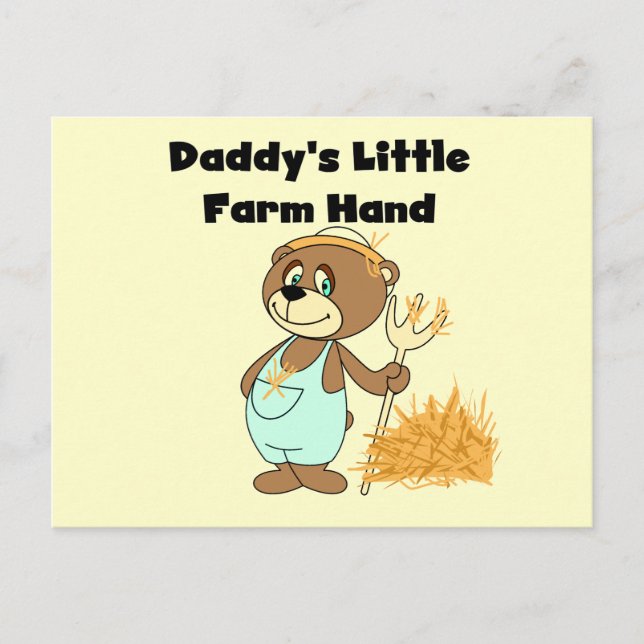 Daddy's Little Farm Hand Tshirts und Geschenke Postkarte (Vorderseite)