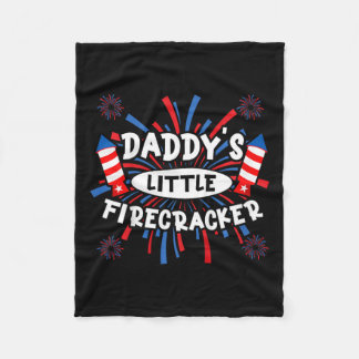 Daddys Little Firecracker Unabhängigkeitstag Feuer Fleecedecke