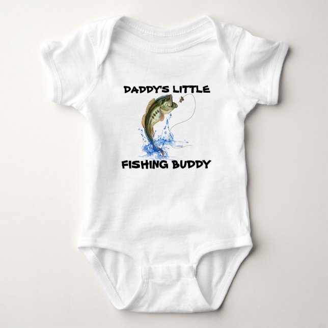 Daddys Little Fishing Buddy Baby Strampler (Vorderseite)