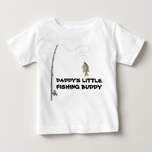 Daddys Little Fishing Buddy Baby T-shirt (Vorderseite)