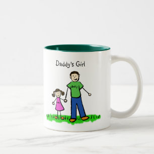 Daddy's Little Girl Brünett Tasse (Anpassen)
