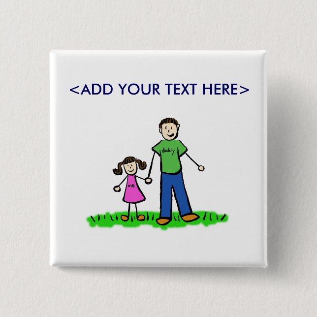 Daddy's Little Girl Button (Brünett) (Vorderseite)