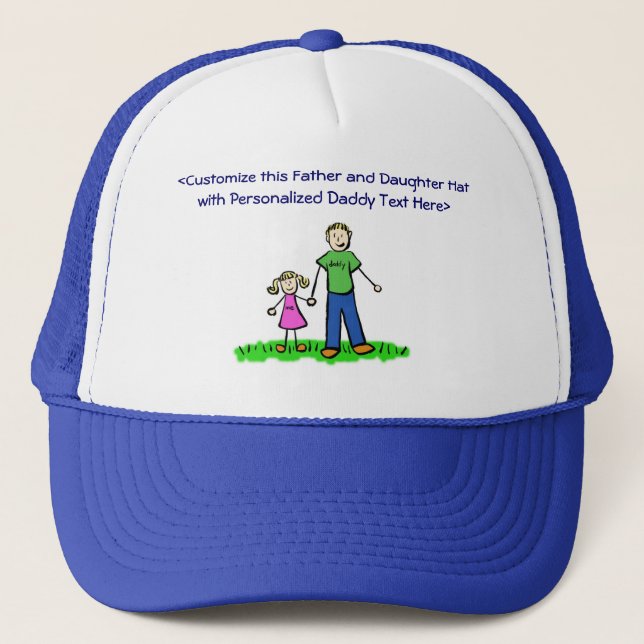 Daddy's Little Girl Custom Cap oder Hat (Blond) Truckerkappe (Vorderseite)
