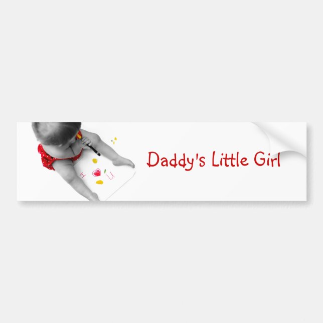 Daddys Little Girl I Liebe Sie Vater I Herz U Autoaufkleber (Vorne)