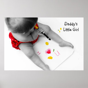 Daddys Little Girl I Liebe Sie Vater I Herz U Poster