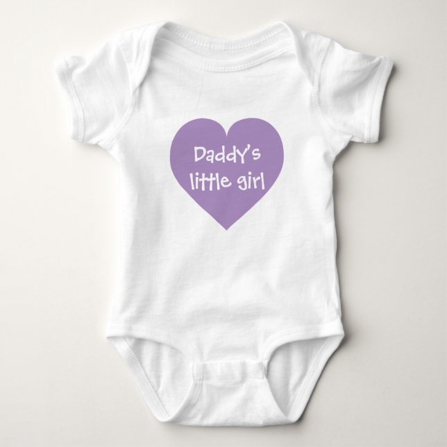 Daddy's Little Girl Lavendel Baby Strampler (Vorderseite)