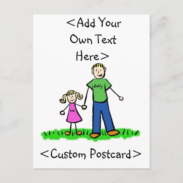Daddy's Little Girl Postcard (Blond) Einladungspostkarte (Vorderseite)