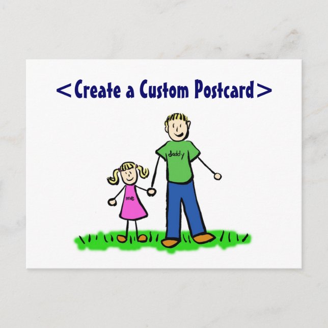 Daddy's Little Girl Postcard (Blond) Einladungspostkarte (Vorderseite)