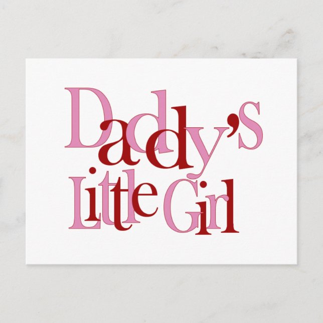 Daddy's Little Girl Postkarte (Vorderseite)