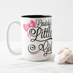 Daddy's Little Girl Rosa Bogen Schrift Zweifarbige Tasse