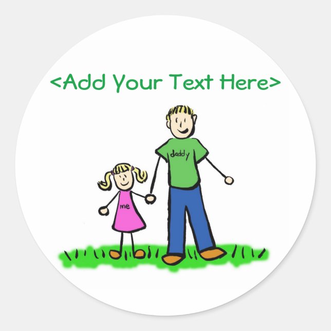 Daddy's Little Girl Sticker (Blond) (Vorderseite)