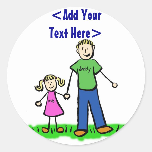 Daddy's Little Girl Sticker (Blond) (Vorderseite)