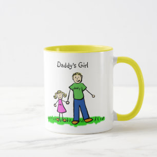 Daddy's Little Girl Zeichnend Blond Tasse (Anpasse