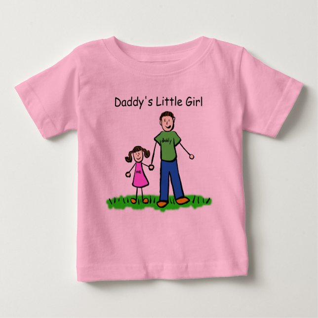 Daddy's Little Girl Zeichnend T - Shirt (Anpassen) (Vorderseite)