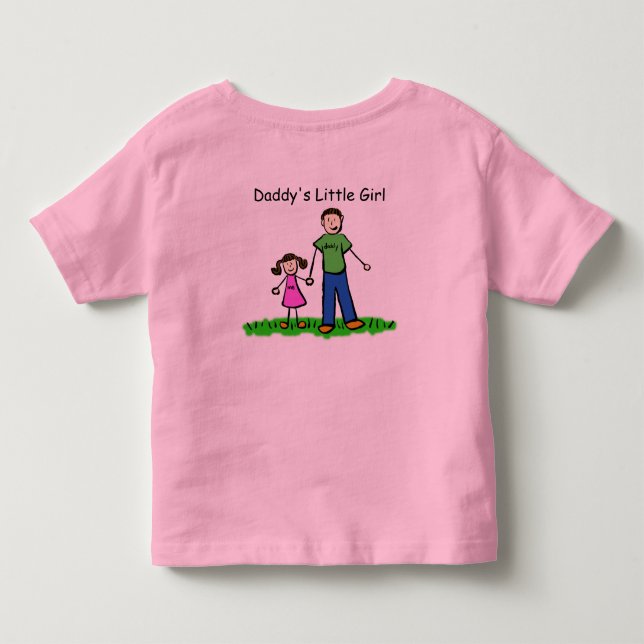 Daddy's Little Girl Zeichnend T - Shirt (Anpassen) (Rückseite)