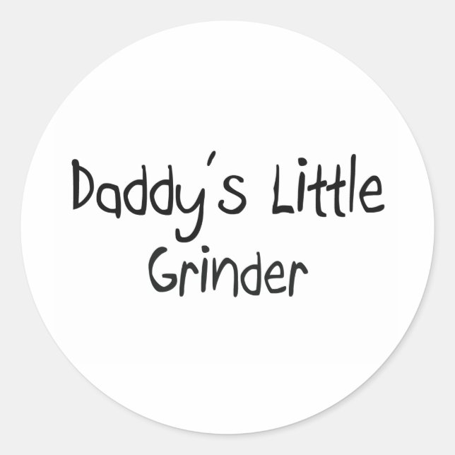 Daddy's Little Grinder Runder Aufkleber (Vorderseite)