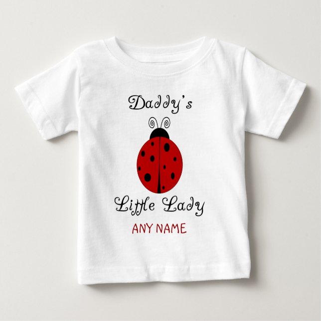 Daddy's Little Lady! Ladybug Design Baby T-shirt (Vorderseite)
