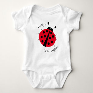 Daddy's Little Ladybug Girly Kids Cartoon Baby Strampler
