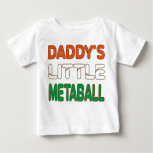 Daddy's Little Meatball Funny Italy Vater Joke Baby T-shirt