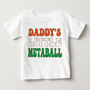 Daddy's Little Meatball Funny Italy Vater Joke Baby T-shirt